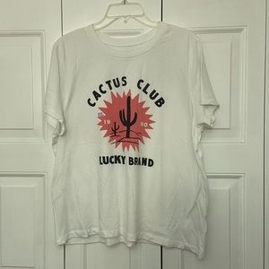 Lucky Brand, Graphic Tee, White, XL
